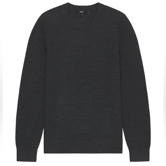 Theory maroon wool Crewneck Sweater in Charcoal - Picture 1 of 8